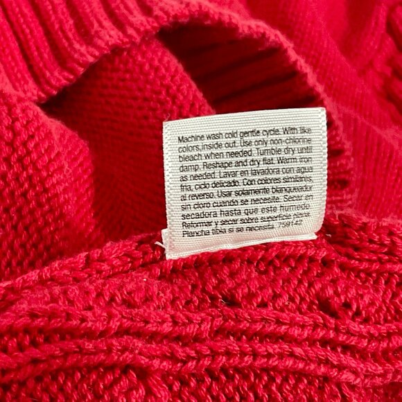 St Johns Bay XL Cotton Red Quarter Zip Sweater - Picture 6 of 11